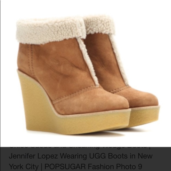 chloe wedge boots